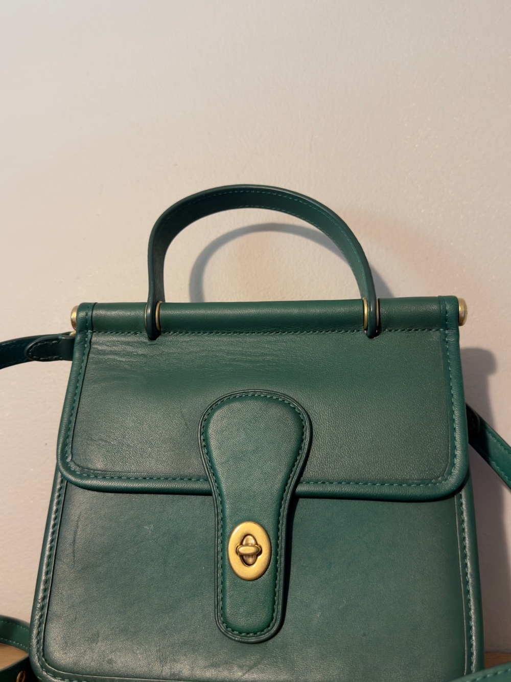 Coach Willis Top Handle 18 in Green, rare! - Picture 3 of 7